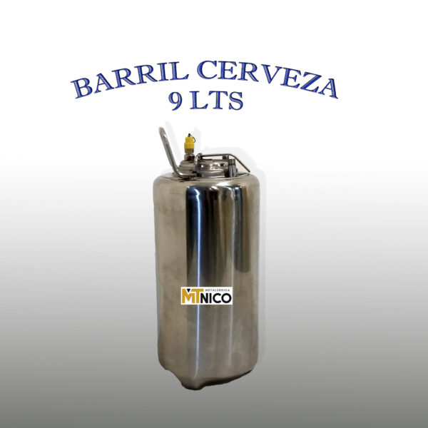 Barril Cerveza Artesanal (simil Corni) Acero Inoxidable 9lt