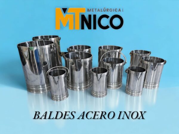 Balde 20 Lts. Acero Inoxidable Quimica-alimenticia-lácteos